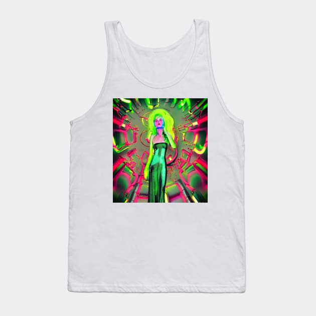 2000s Pinup Android Tank Top by Brian Free Artwork